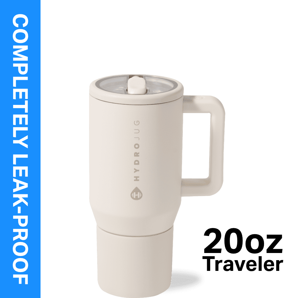 Frostbuddy™ HydroJug Traveler 20 oz Water Bottle, Stainless Steel Insulated Tumbler - Leakproof Insulated Water Bottle