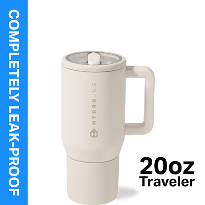 Frostbuddy™ HydroJug Traveler 20 oz Water Bottle, Stainless Steel Insulated Tumbler - Leakproof Insulated Water Bottle