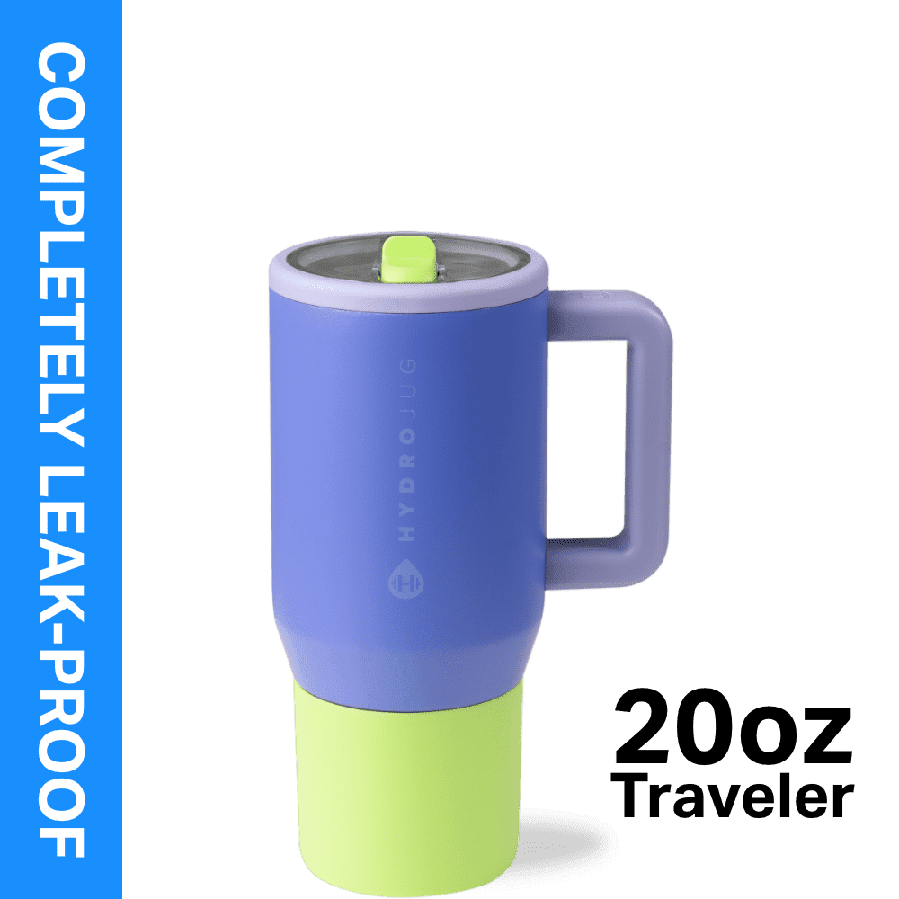Frostbuddy™ HydroJug Traveler 20 oz Water Bottle, Stainless Steel Insulated Tumbler - Leakproof Insulated Water Bottle