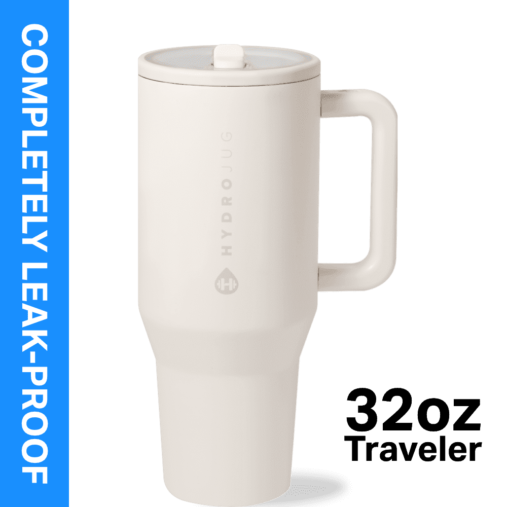 Frostbuddy™ HydroJug Traveler 32 oz Water Bottle, Stainless Steel Insulated Tumbler - Leakproof Insulated Water Bottle