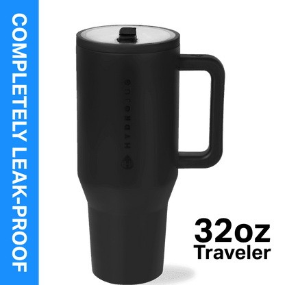 Frostbuddy™ HydroJug Traveler 32 oz Water Bottle, Stainless Steel Insulated Tumbler - Leakproof Insulated Water Bottle