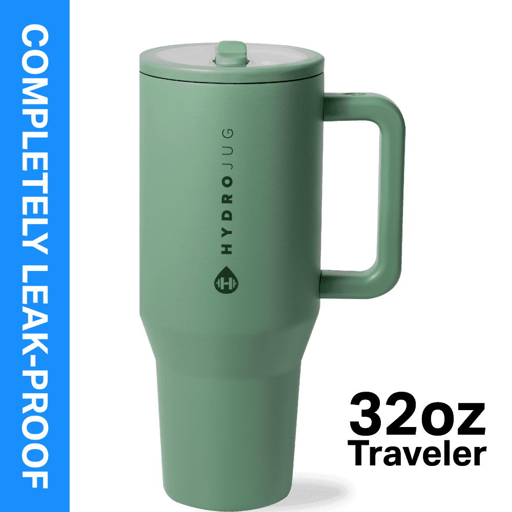 Frostbuddy™ HydroJug Traveler 32 oz Water Bottle, Stainless Steel Insulated Tumbler - Leakproof Insulated Water Bottle
