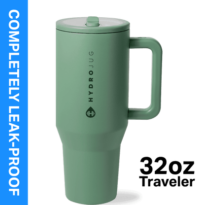 Frostbuddy™ HydroJug Traveler 32 oz Water Bottle, Stainless Steel Insulated Tumbler - Leakproof Insulated Water Bottle