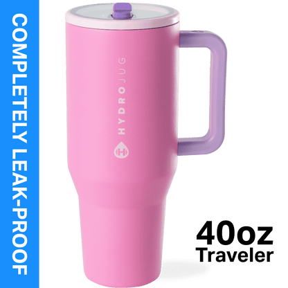 Frostbuddy™ HydroJug Traveler 40 oz Water Bottle, Stainless Steel Insulated Tumbler - Leakproof Insulated Water Bottle