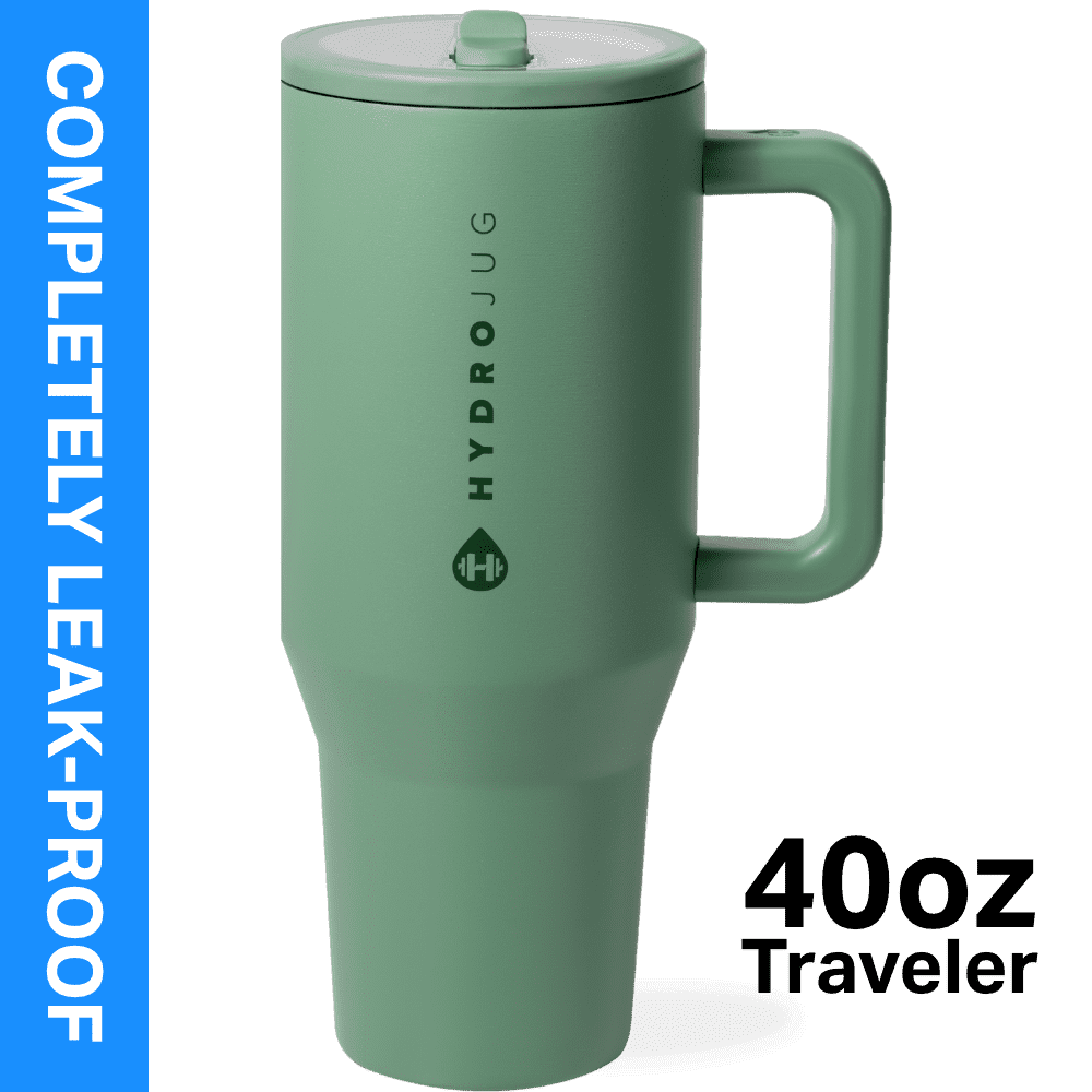 Frostbuddy™ HydroJug Traveler 40 oz Water Bottle, Stainless Steel Insulated Tumbler - Leakproof Insulated Water Bottle