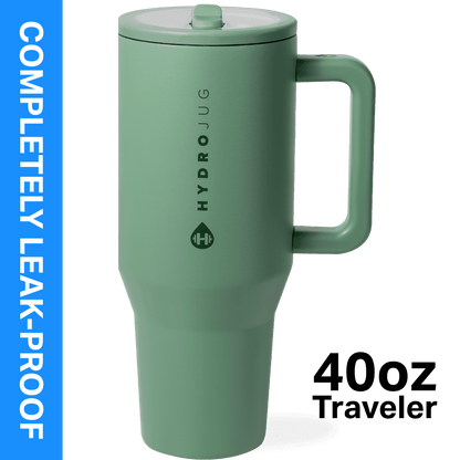 Frostbuddy™ HydroJug Traveler 40 oz Water Bottle, Stainless Steel Insulated Tumbler - Leakproof Insulated Water Bottle
