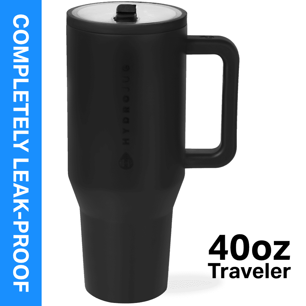 Frostbuddy™ HydroJug Traveler 40 oz Water Bottle, Stainless Steel Insulated Tumbler - Leakproof Insulated Water Bottle