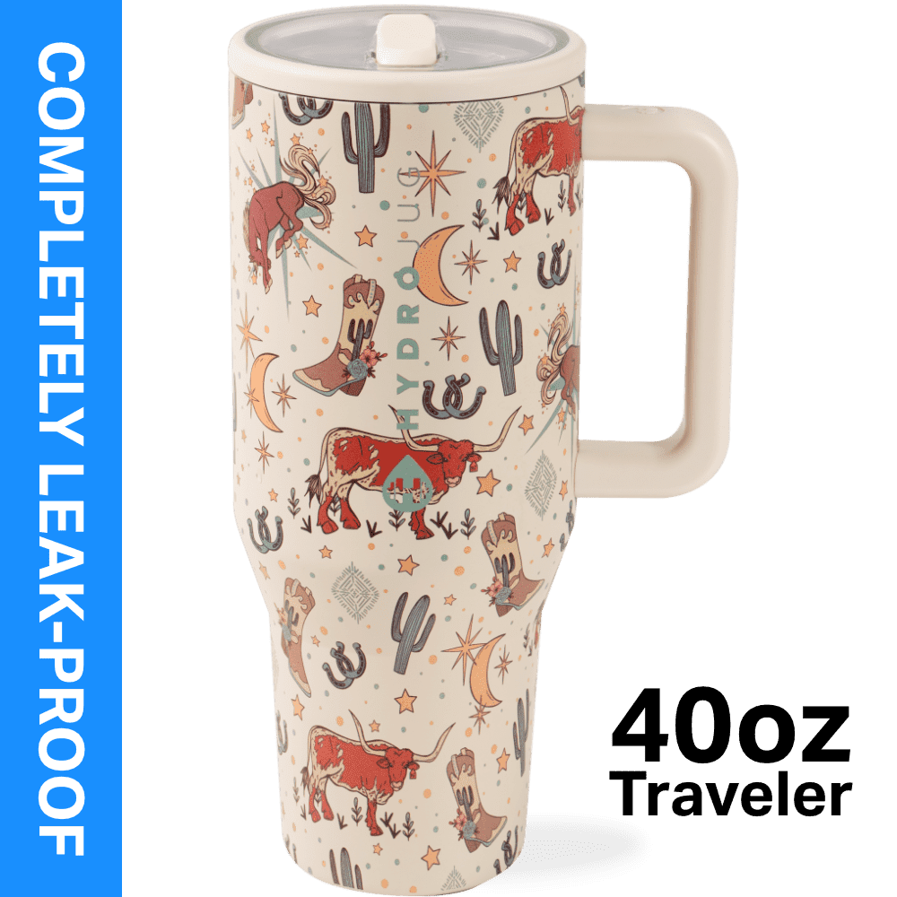 Frostbuddy™ HydroJug Traveler 40 oz Water Bottle, Stainless Steel Insulated Tumbler - Leakproof Insulated Water Bottle