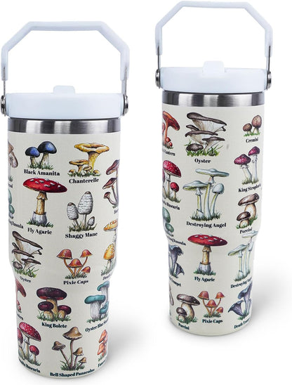 Frostbuddy™ Elephant Mug 30 oz Tumbler with Handle Flip Straw Leak Proof - Insulated Travel Coffee Mug