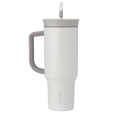 Frostbuddy™ Premium Owala Stainless Steel Tumbler, 40oz, Light Purple - Insulated Travel Tumbler Cup