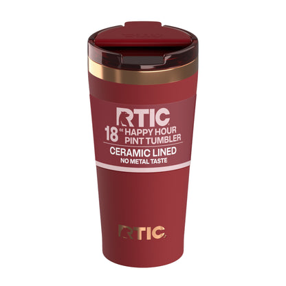 Frostbuddy™ 18 oz Ceramic Lined Insulated Happy Hour Pint Tumbler, Leak - Insulated Travel Tumbler Cup