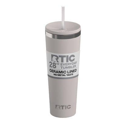 Frostbuddy™ 28 oz Ceramic Lined Everyday Tumbler, Spill-Resistant Straw Lid, Marine - Insulated Travel Tumbler Cup