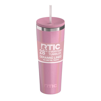 Frostbuddy™ 28 oz Ceramic Lined Everyday Tumbler, Spill-Resistant Straw Lid, Marine - Insulated Travel Tumbler Cup