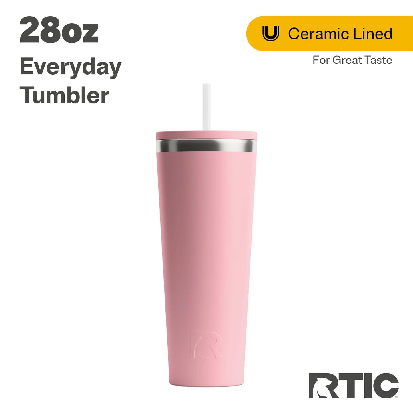 Frostbuddy™ 28 oz Ceramic Lined Everyday Tumbler, Spill-Resistant Straw Lid, Plum - Insulated Travel Tumbler Cup