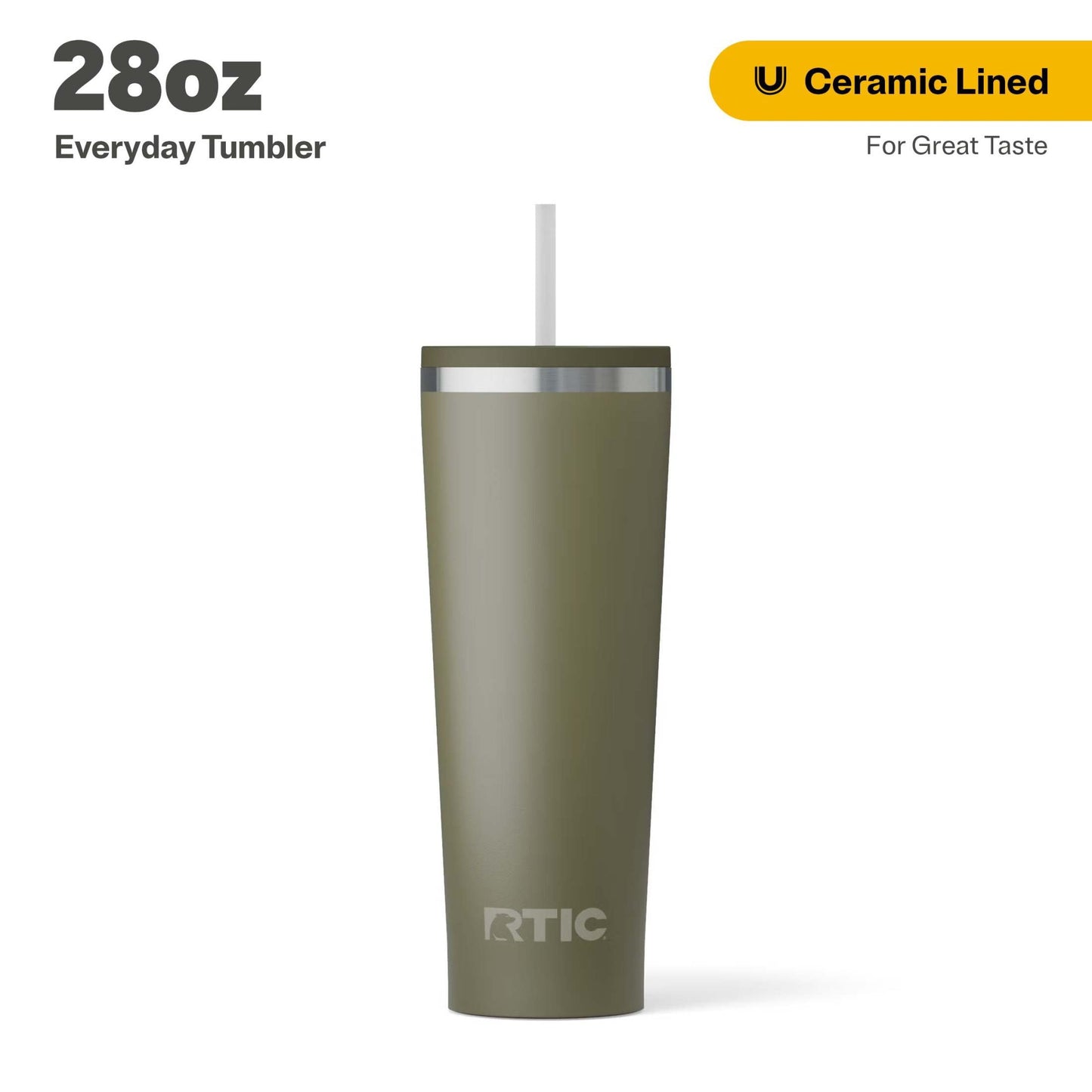 Frostbuddy™ 28 oz Ceramic Lined Everyday Tumbler, Spill-Resistant Straw Lid, Plum - Insulated Travel Tumbler Cup