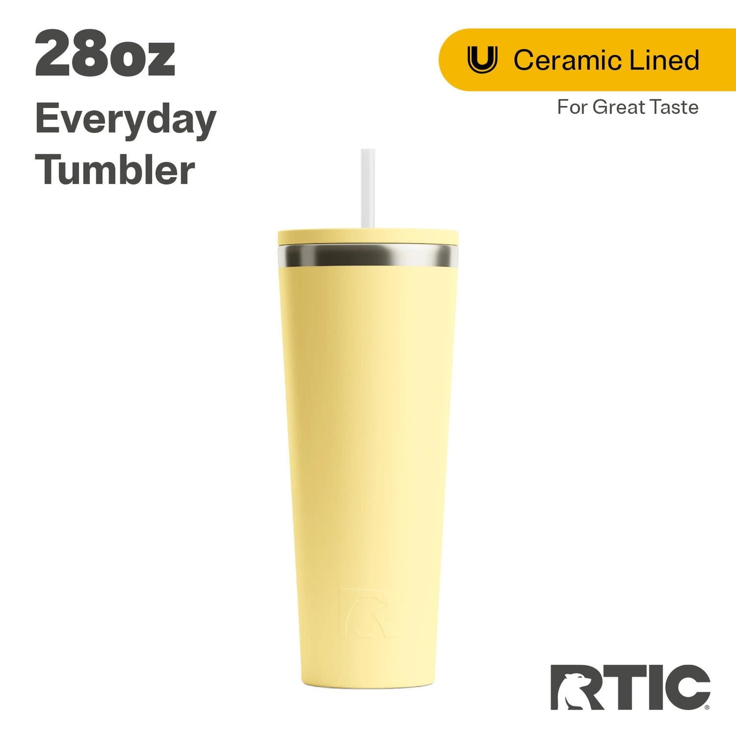 Frostbuddy™ 28 oz Ceramic Lined Everyday Tumbler, Spill-Resistant Straw Lid, Plum - Insulated Travel Tumbler Cup