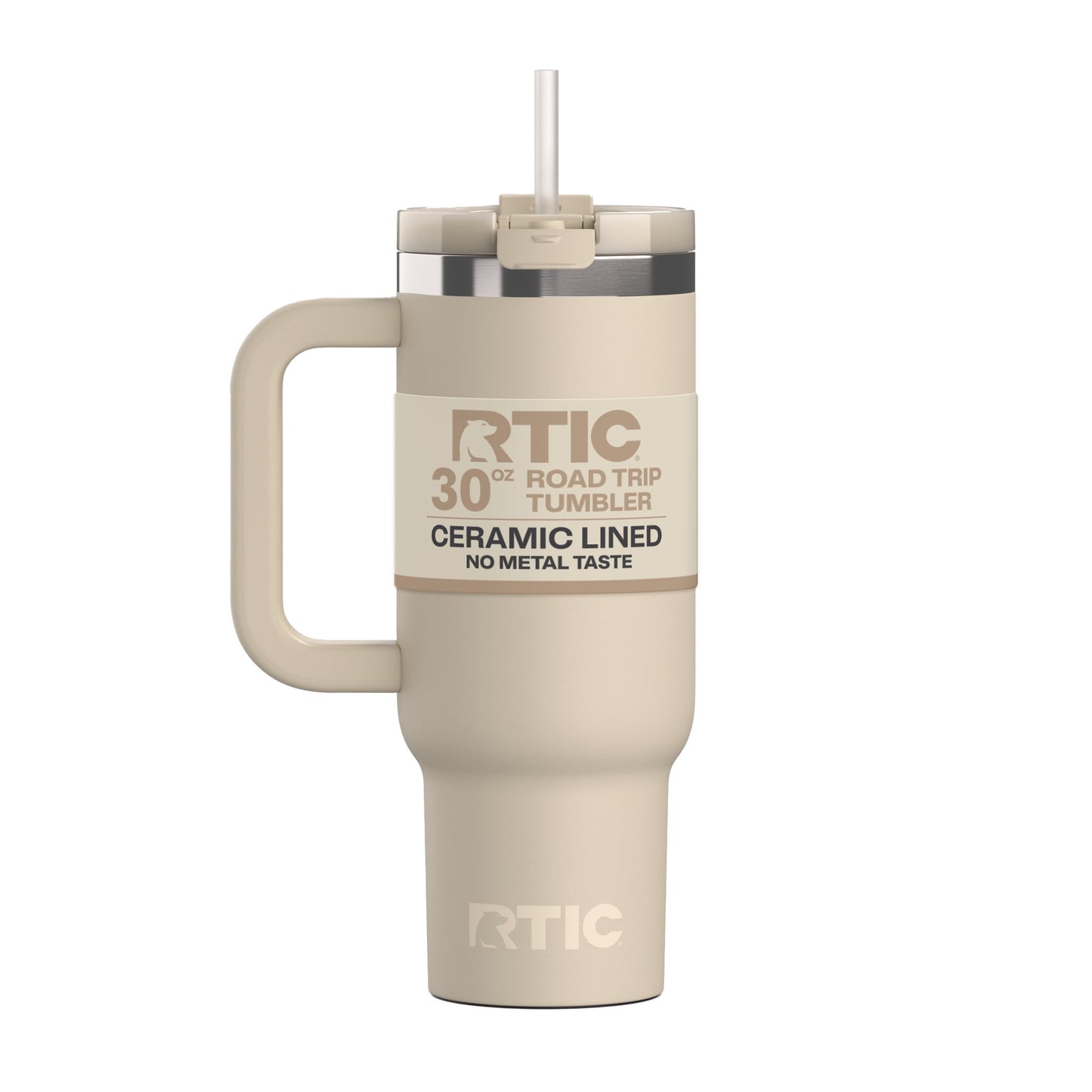 Frostbuddy™ 30 oz Ceramic Lined Road Trip Tumbler with Handle - Insulated Travel Tumbler Cup