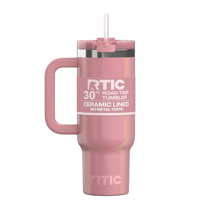 Frostbuddy™ 30 oz Ceramic Lined Road Trip Tumbler with Handle - Insulated Travel Tumbler Cup