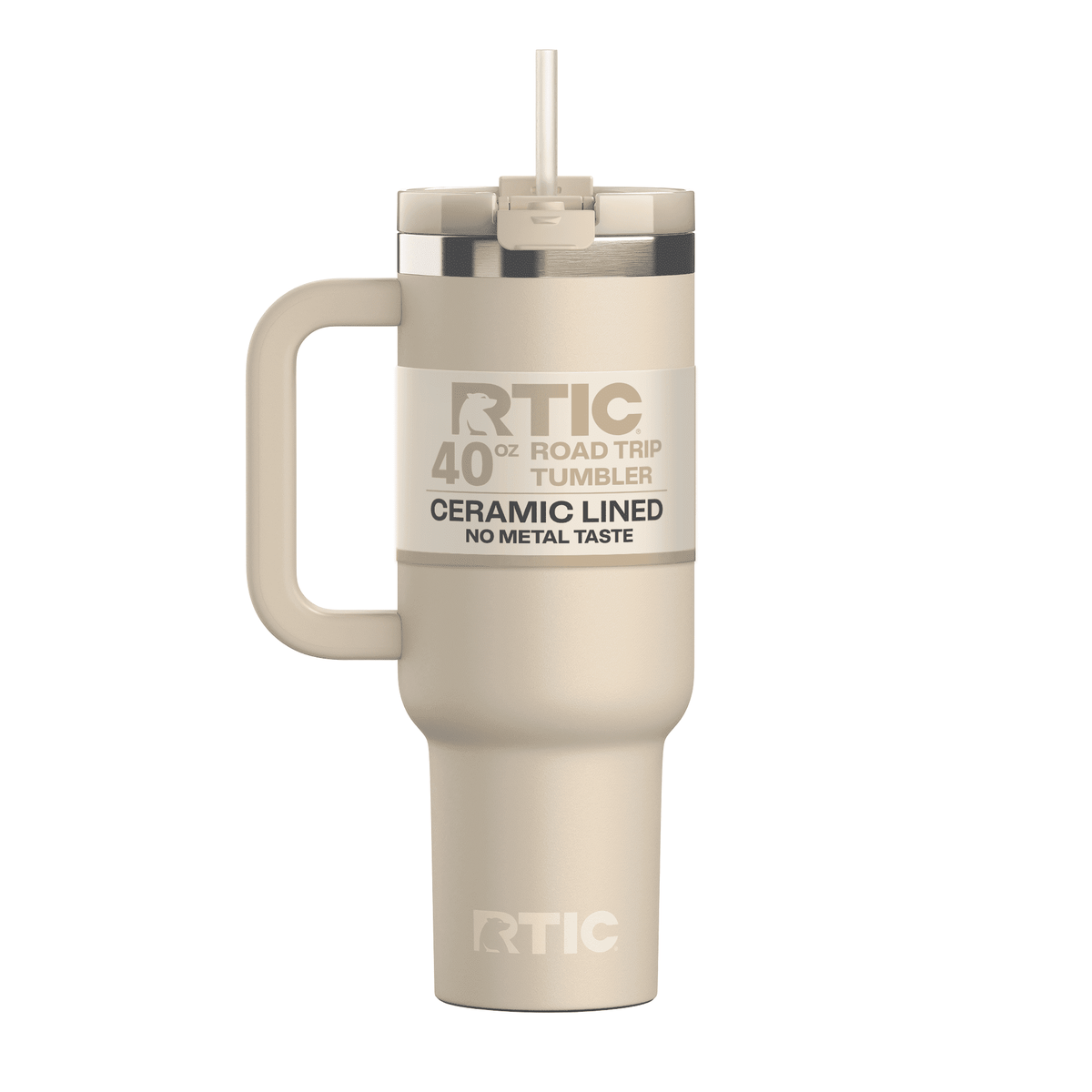 Frostbuddy™ 40 oz Ceramic Lined Road Trip Tumbler with Handle - Insulated Travel Tumbler Cup