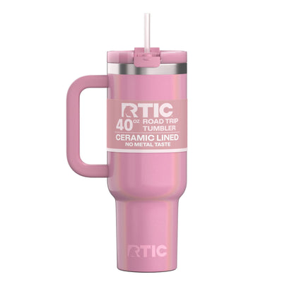 Frostbuddy™ 40 oz Ceramic Lined Road Trip Tumbler with Handle - Insulated Travel Tumbler Cup