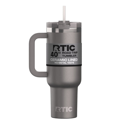 Frostbuddy™ 40 oz Ceramic Lined Road Trip Tumbler with Handle - Insulated Travel Tumbler Cup