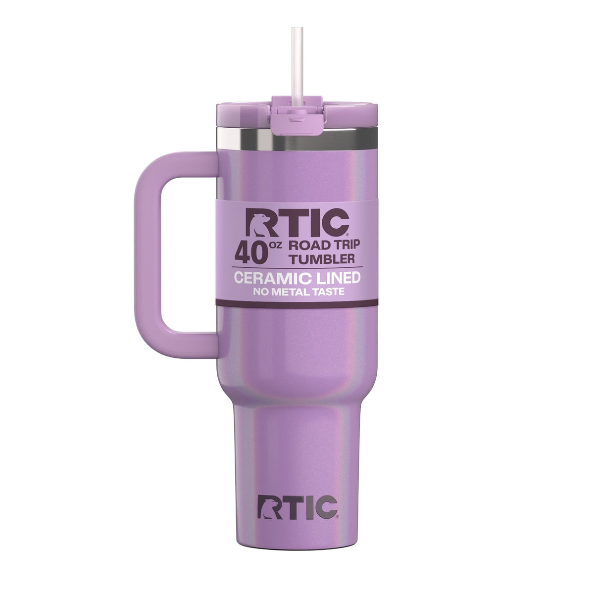 Frostbuddy™ 40 oz Ceramic Lined Road Trip Tumbler with Handle - Insulated Travel Tumbler Cup