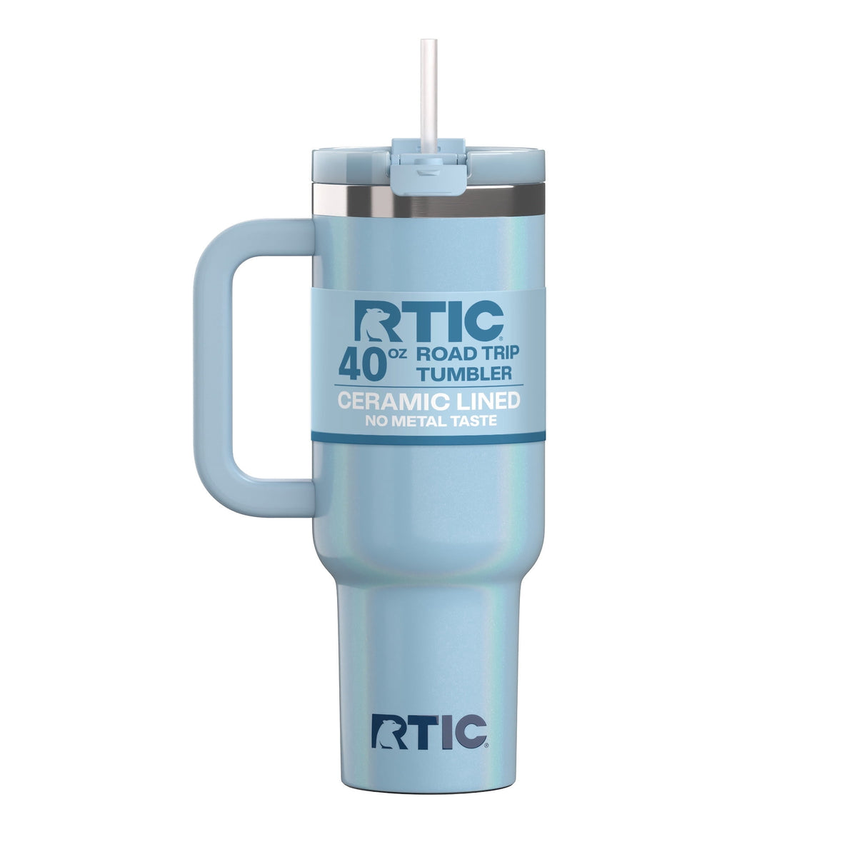 Frostbuddy™ 40 oz Ceramic Lined Road Trip Tumbler with Handle - Insulated Travel Tumbler Cup