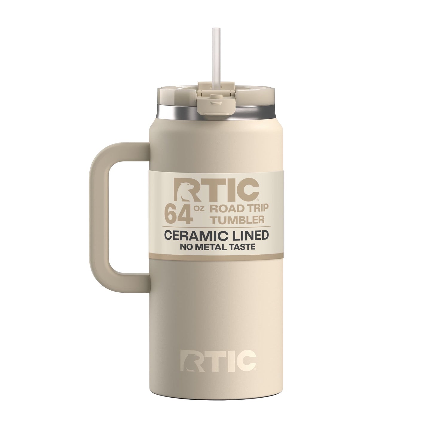Frostbuddy™ 64 oz Ceramic Lined Road Trip Tumbler with Handle - Insulated Travel Tumbler Cup