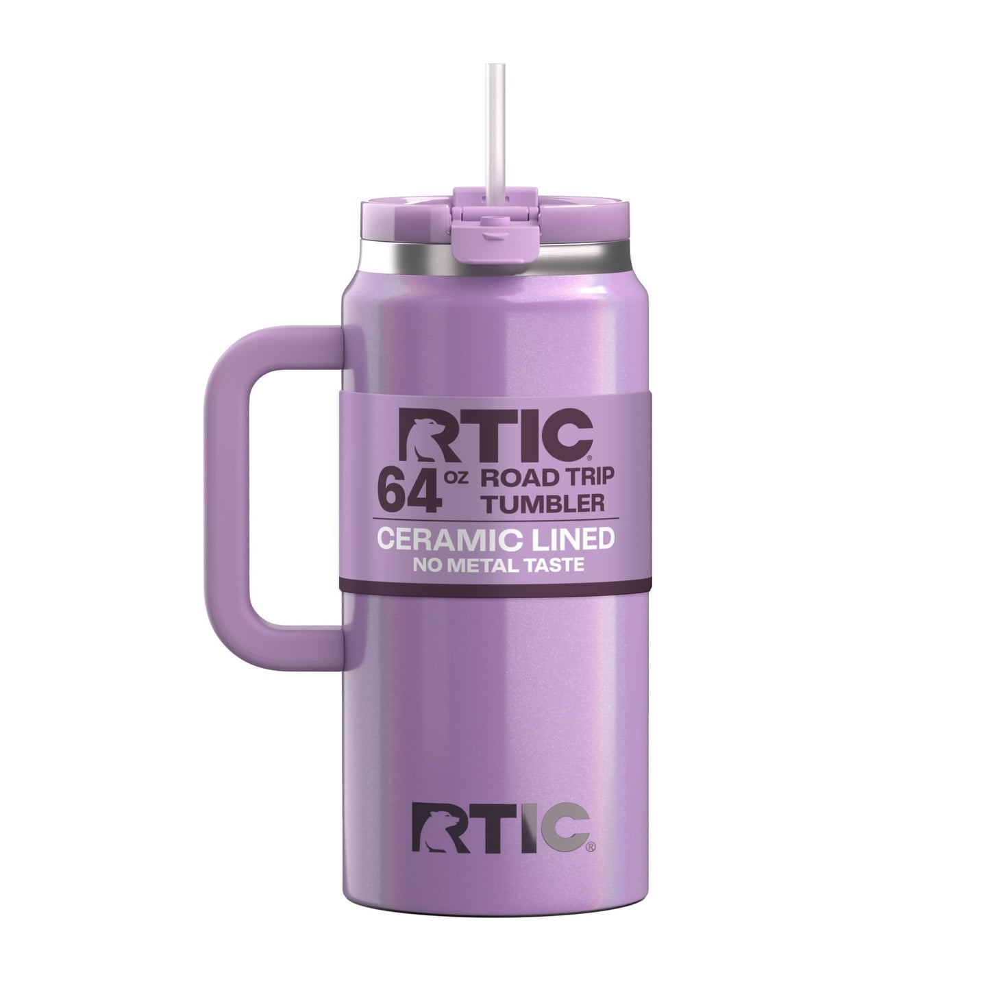 Frostbuddy™ 64 oz Ceramic Lined Road Trip Tumbler with Handle - Insulated Travel Tumbler Cup