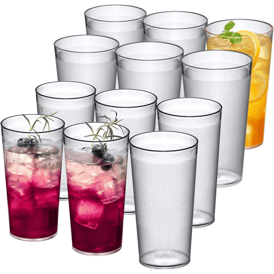 Frostbuddy™ Ruseen 12 Piece Unbreakable Plastic Tumblers Drinkware Bpa Free Reusable Plastic - Insulated Travel Tumbler Cup