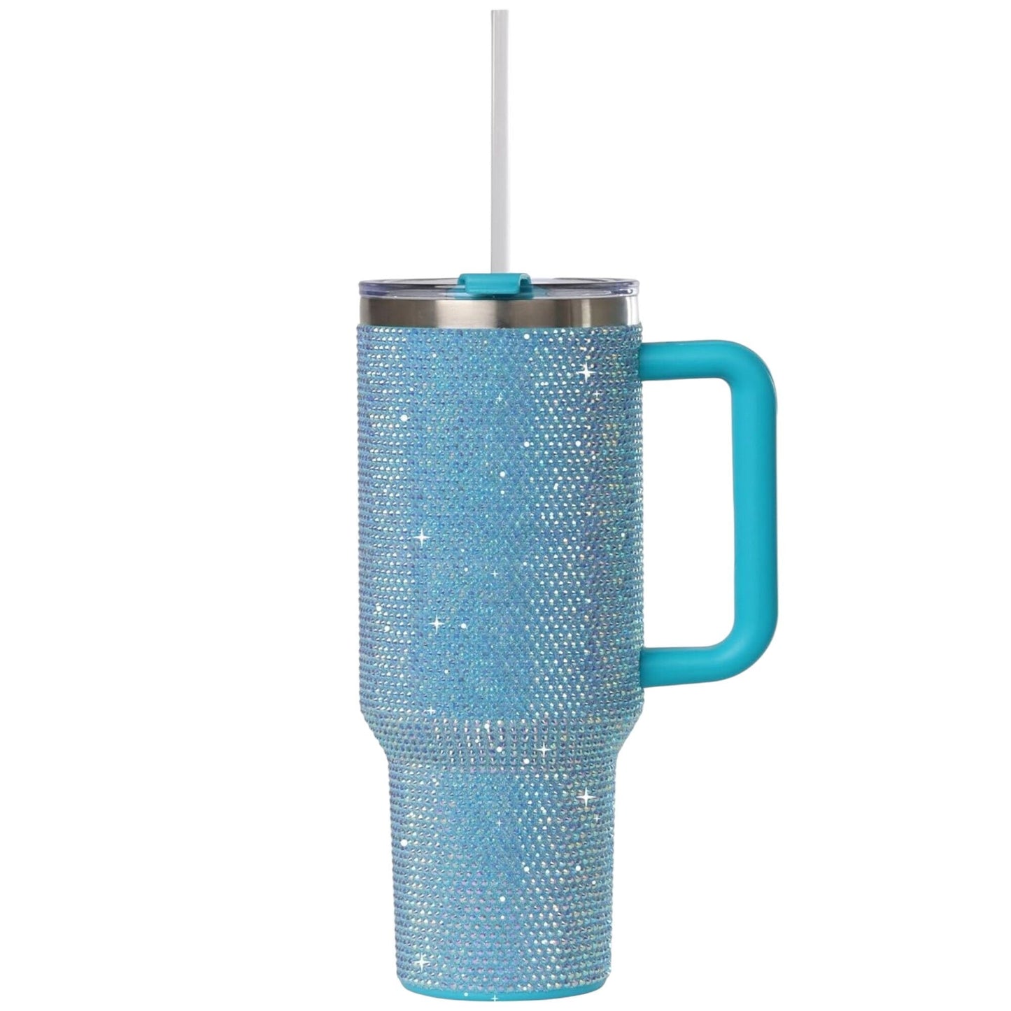 Frostbuddy™ STP GOODS Stainless Steel Rhinestone Insulated Tumbler with Handle Lid - Insulated Travel Tumbler Cup