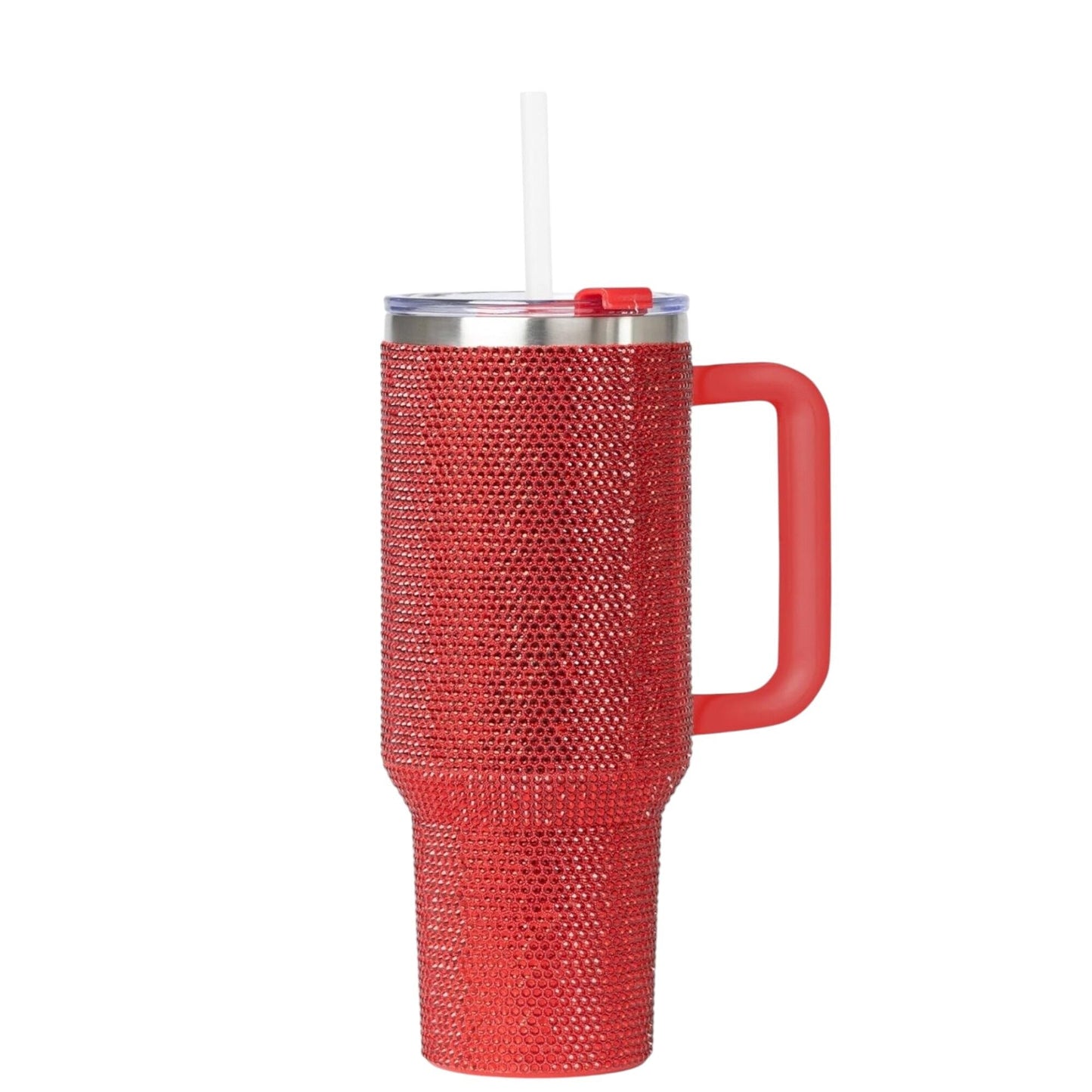 Frostbuddy™ STP GOODS Stainless Steel Rhinestone Insulated Tumbler with Handle Lid - Insulated Travel Tumbler Cup