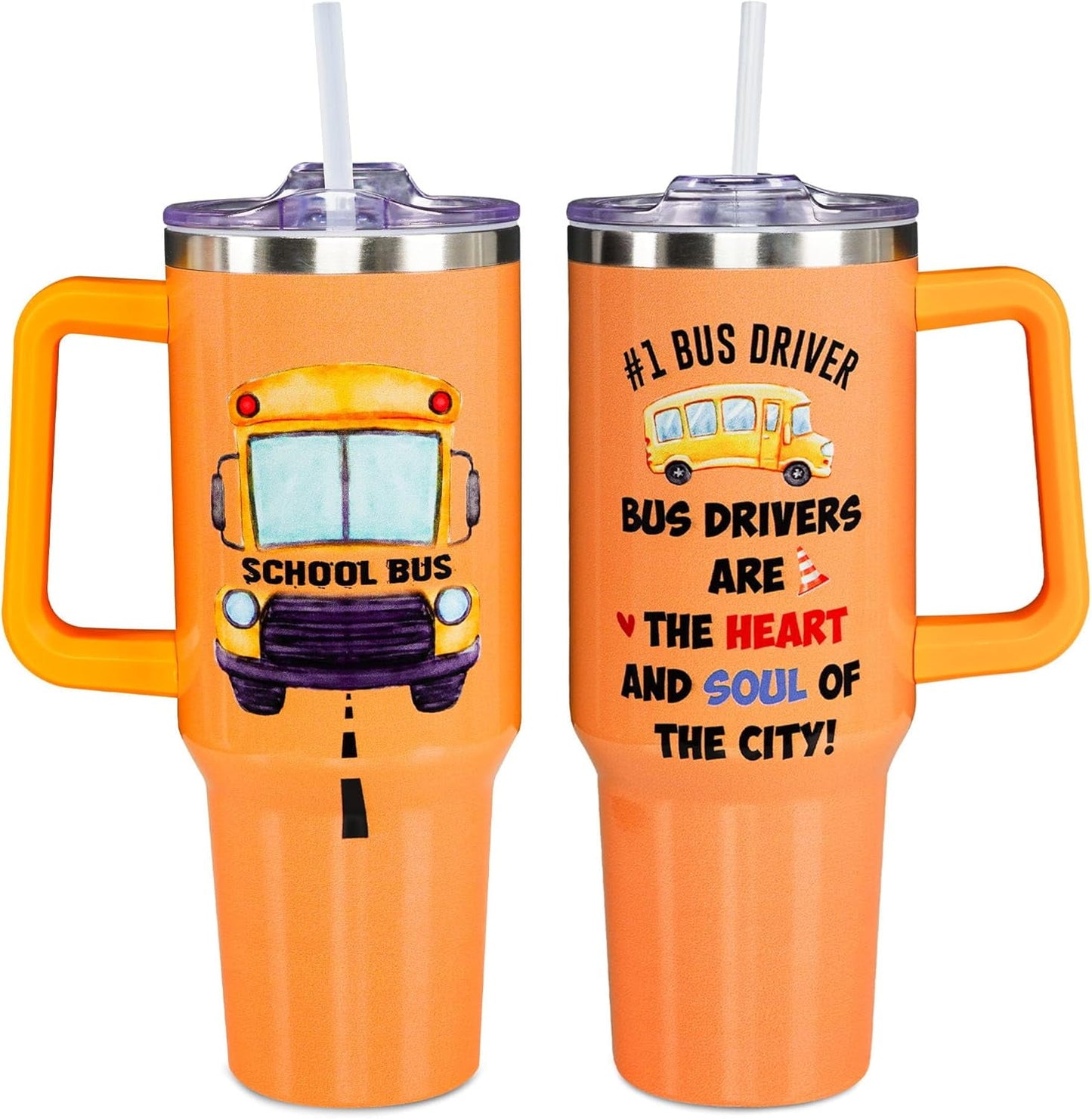 Frostbuddy™ Christmas Gifts for Bus Drivers, School Bus Driver Tumbler 40 OZ - Insulated Travel Tumbler Cup
