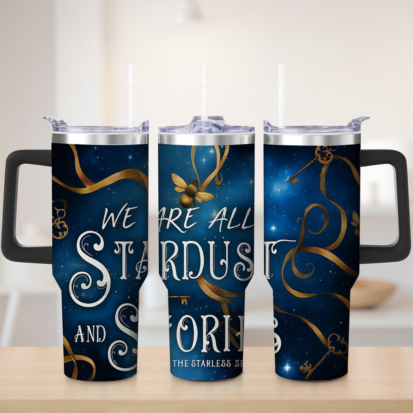 Frostbuddy™ Starry Night We Are All Stardust Stainless Steel Tumbler, 40oz - Insulated Travel Tumbler Cup