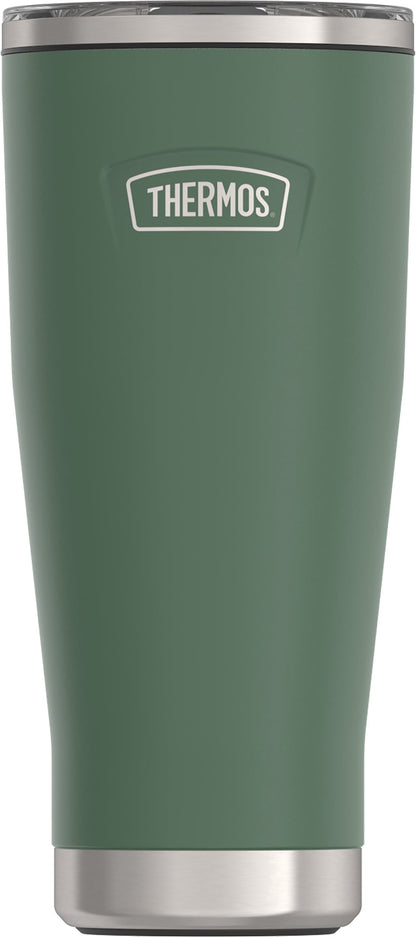 Frostbuddy™ Thermos Stainless Steel Tumbler, w/ Slide Lock Lid, Graphite, 18 oz - Insulated Travel Tumbler Cup