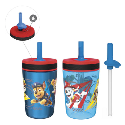 Frostbuddy™ Zak Designs 12oz and 15oz 2-Pack Straw Tumbler Stainless Steel - Insulated Travel Tumbler Cup